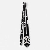 Arabische Kexogons und Linien Geometrisches Muster Krawatte (Rückseite)