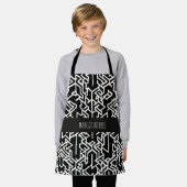 Arabische Kexogons und Linien Geometrisches Muster Schürze (Getragen)