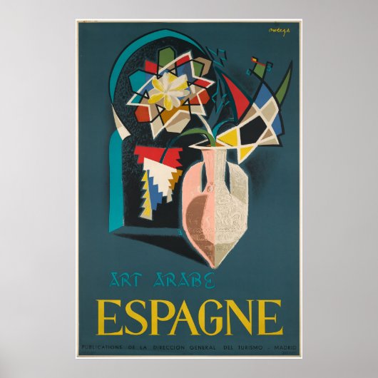 Arabische Kunst, Spanien, Vintage Poster (Vorne)