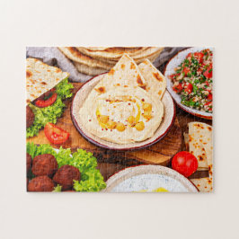 Arabische Lebensmittel des Nahen Ostens Puzzle