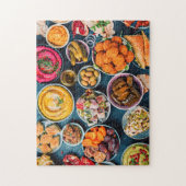 Arabische Lebensmittel des Nahen Ostens Puzzle (Vertikal)