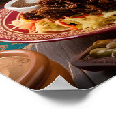 Arabische Lebensmittel und Produkte Poster (Ecke)