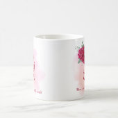 Arabische Muttertagskalligrafie mit Rose - Herz Kaffeetasse (Mittel)