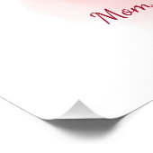 Arabische Muttertagskalligrafie mit Rose - Herz Poster (Ecke)