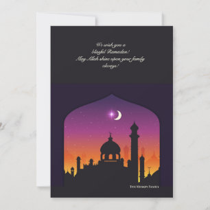 Arabische Nacht Ramadan Grußkarte Feiertagskarte