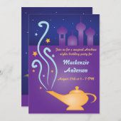 Arabische Nächte 2 Magische Lampen Einladungen (Vorne/Hinten)