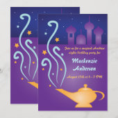 Arabische Nächte 2 Magische Lampen Einladungen (Vorne/Hinten)