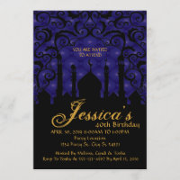 Arabische Nächte, 40. Geburtstags-Einladungen