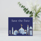 Arabische Nächte am Geburtstag Save the Date Postk Ankündigungspostkarte (Stehend Vorderseite)
