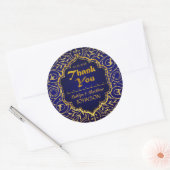 Arabische Nächte Bollywood Danke Label Runder Aufkleber (Umschlag)