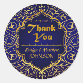 Arabische Nächte Bollywood Danke Label Runder Aufkleber