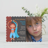 Arabische Nächte Einladung zum Foto Geburtstagspar (Stehend Vorderseite)