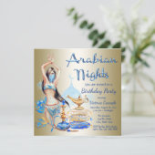 Arabische Nächte Einladungen zur Geburtstagsfeier (Stehend Vorderseite)