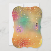 Arabische Nächte Exotische Party-Lichter Lanternäc Einladung (Rückseite)