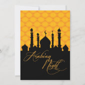 Arabische Nächte, Goldene Geburtstagseinladungen Einladung (Rückseite)