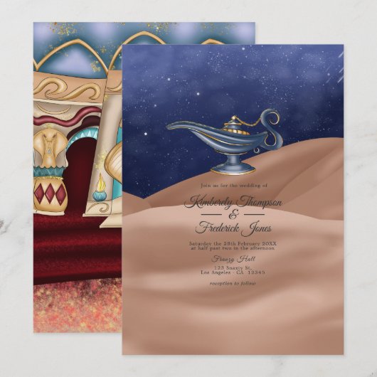 Arabische Nächte Hochzeit Einladung (Vorne/Hinten)