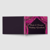 Arabische Nächte Magenta & Gold Stars Hochzeit Gästebuch (Voll)