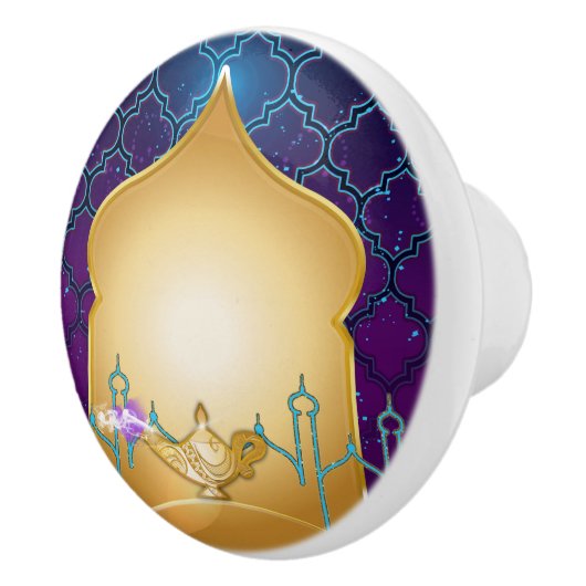 Arabische Nächte Magische Lampe marokkanisches Sch Keramikknauf (Rechts)