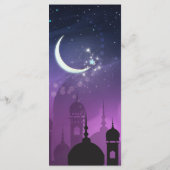 Arabische Nächte marokkanisches Lila Mondlichtmenü Menükarte (Rückseite)