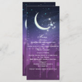 Arabische Nächte marokkanisches Lila Mondlichtmenü Menükarte (Vorne/Hinten)