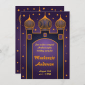 Arabische Nächte Party Einladung 3 (Vorne/Hinten)