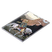 Arabische Nächte Ritterprinz am Weißen Pferd Notizblock (Linke Seite)