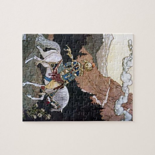 Arabische Nächte Ritterprinz am Weißen Pferd Puzzle (Horizontal)