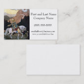 Arabische Nächte Ritterprinz am Weißen Pferd Visitenkarte (Vorne/Hinten)