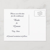 Arabische Nächte Save the Date Postkarte (Rückseite)