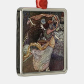 Arabische Nächte Tanzende Giro del Malcantone Silbernes Ornament (Rechts)