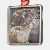 Arabische Nächte Tanzende Giro del Malcantone Silbernes Ornament (Links)