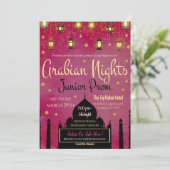 Arabische Nächte Thema Junior Prom Einladung (Stehend Vorderseite)
