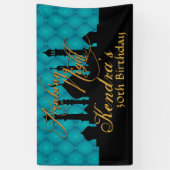 Arabische Nächte Themed, aquamarines Grün Banner (Vertikal)
