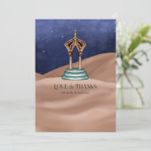 Arabische Nächte Themenabend Party Dankeskarte (Stehend Vorderseite)