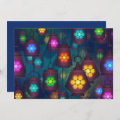 Arabische Nachtlaternen-Partythema Einladung (Vorne/Hinten)