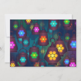 Arabische Nachtlaternen-Partythema Einladung