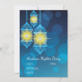 Arabische Nachtlaternen-Partythema Einladung (Vorderseite)