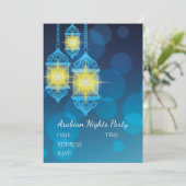 Arabische Nachtlaternen-Partythema Einladung (Stehend Vorderseite)