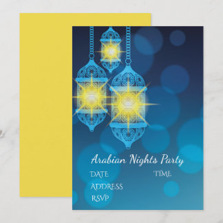 Arabische Nachtlaternen-Partythema Einladung