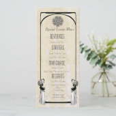 Arabische NachtShisha Haus-Hochzeits-Menü - Menükarte (Stehend Vorderseite)