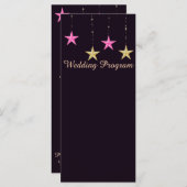 Arabische Nachtstars-Hochzeitskarte Programm (Vorne/Hinten)