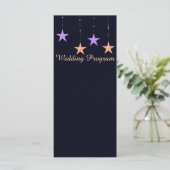 Arabische Nachtstars-Hochzeitskarte Programm (Stehend Vorderseite)