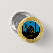 Arabische Nachtthema-Party 1 Zoll-runder Knopf Button (Vorne & Hinten)