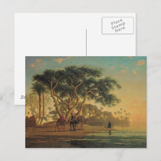 Arabische Oase, 1853 Postkarte (Vorne/Hinten)