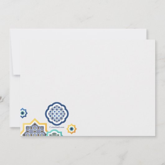 Arabische Ornamente  Einladung (Rückseite)