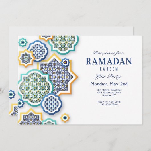 Arabische Ornamente  Einladung (Vorne/Hinten)