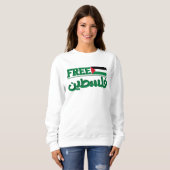 Arabische Palästinafalligraphie| Freie Palästina Sweatshirt (Vorne ganz)