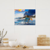 Arabische Pferde auf Stellar Island #2 Poster (Küche)