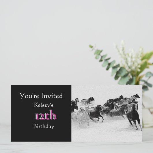 Arabische PferdeParty Einladung (Stehend Vorderseite)