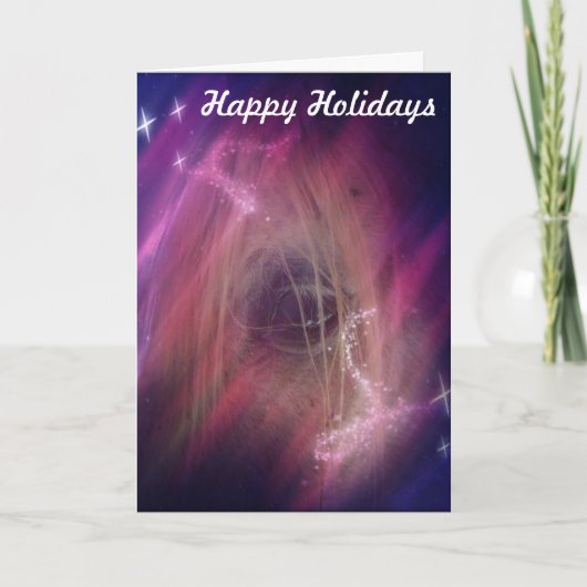 Arabische Pferdeweihnachtskarte Feiertagskarte (Vorderseite)